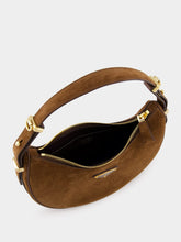 Prada Cocoa Brown Suede Arqué Shoulder Bag