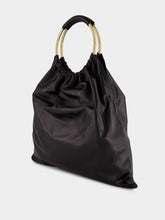 Prada Black Nappa Leather Handbag with Metal Handles