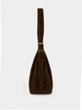 Prada Brown Suede Leather Shoulder Bag