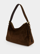 Prada Brown Suede Leather Shoulder Bag