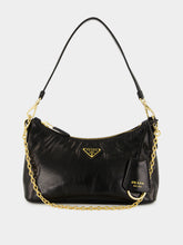 Prada Black Glossy Leather Mini Shoulder Bag