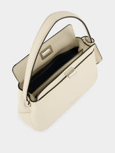 Prada Chalk White Midi Saffiano Leather Bag