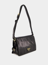 Prada Black Glossy Leather Shoulder Bag