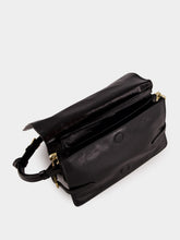 Prada Black Glossy Leather Shoulder Bag