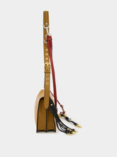 Prada Caramel Soft Sound Small Leather Shoulder Bag with Charms