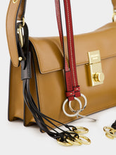 Prada Caramel Soft Sound Small Leather Shoulder Bag with Charms