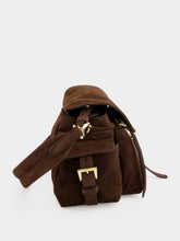Prada Cocoa Brown Explore Medium Suede Bag