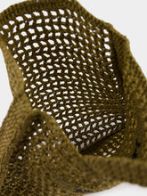 Prada Triangle-Logo Raffia Tote