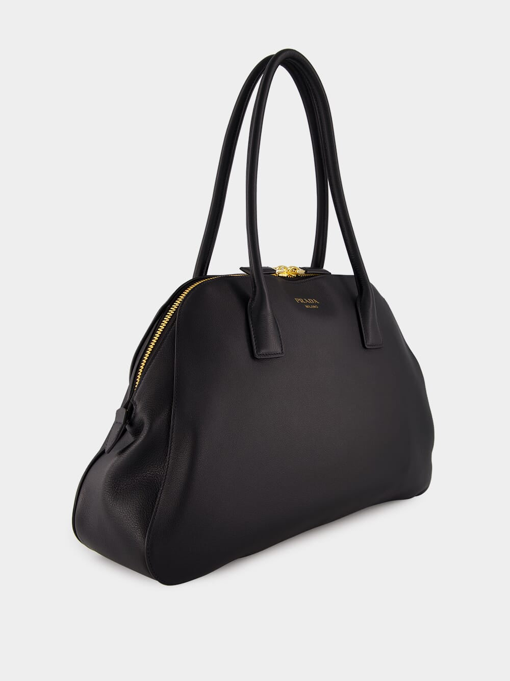 Black Medium Leather Tote Bag