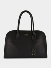 Large Black Leather Tote Bag