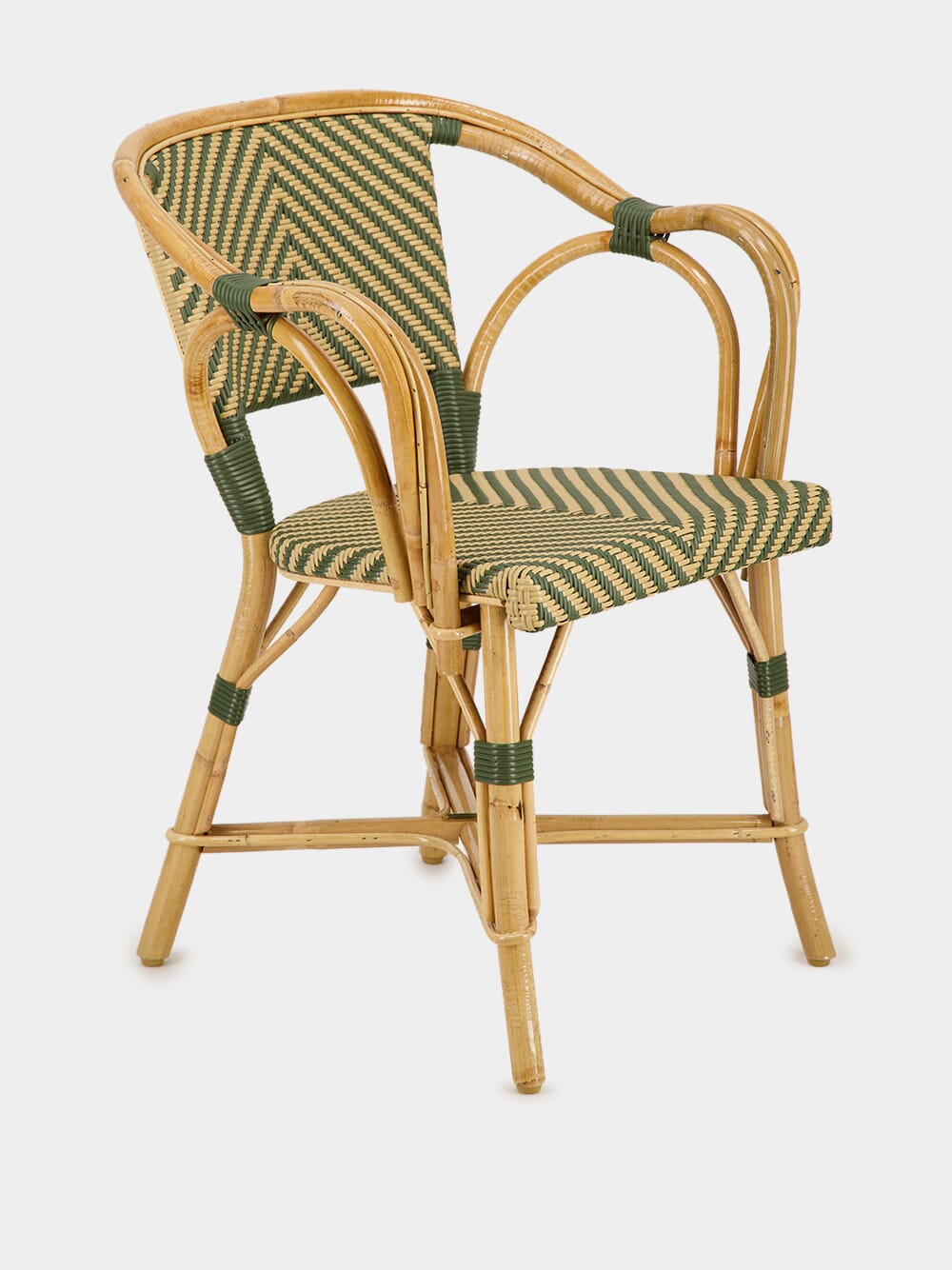 Olive Green Rattan Chair