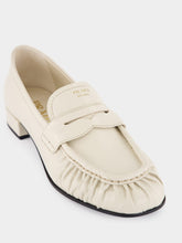 Prada Ivory Leather Loafers