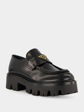 Black Brushed Leather Loafers