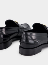 Prada Black Brushed Leather Loafers
