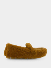 Prada Caramel Shearling Driving Shoes