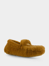 Prada Caramel Shearling Driving Shoes