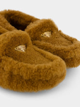Prada Caramel Shearling Driving Shoes