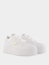 Prada White Downtown Bold Leather Sneakers