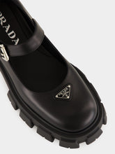 Prada Black Leather Platform Mary Jane Sandals