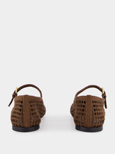 Prada Cocoa Brown Crochet Ballet Flats