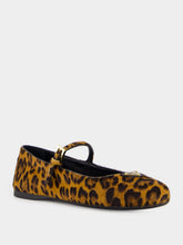 Prada Honey Print Leather Ballerinas