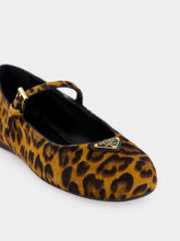 Prada Honey Print Leather Ballerinas