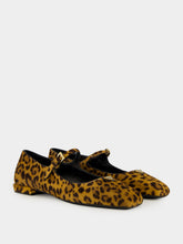 Prada Honey Leopard Calf Hair Leather Ballet Flats