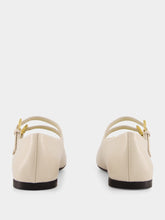 Cream Double-Strap Ballerinas | PDP - Fashion Clinic