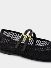 Black Mesh Fabric ballerinas | PDP - Fashion Clinic