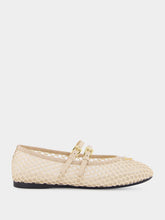 Prada Travertine Stone Mesh Fabric Ballerinas