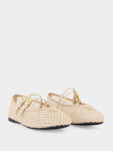 Prada Travertine Stone Mesh Fabric Ballerinas