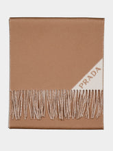 Prada Camel and Talc Double Cashmere Scarf
