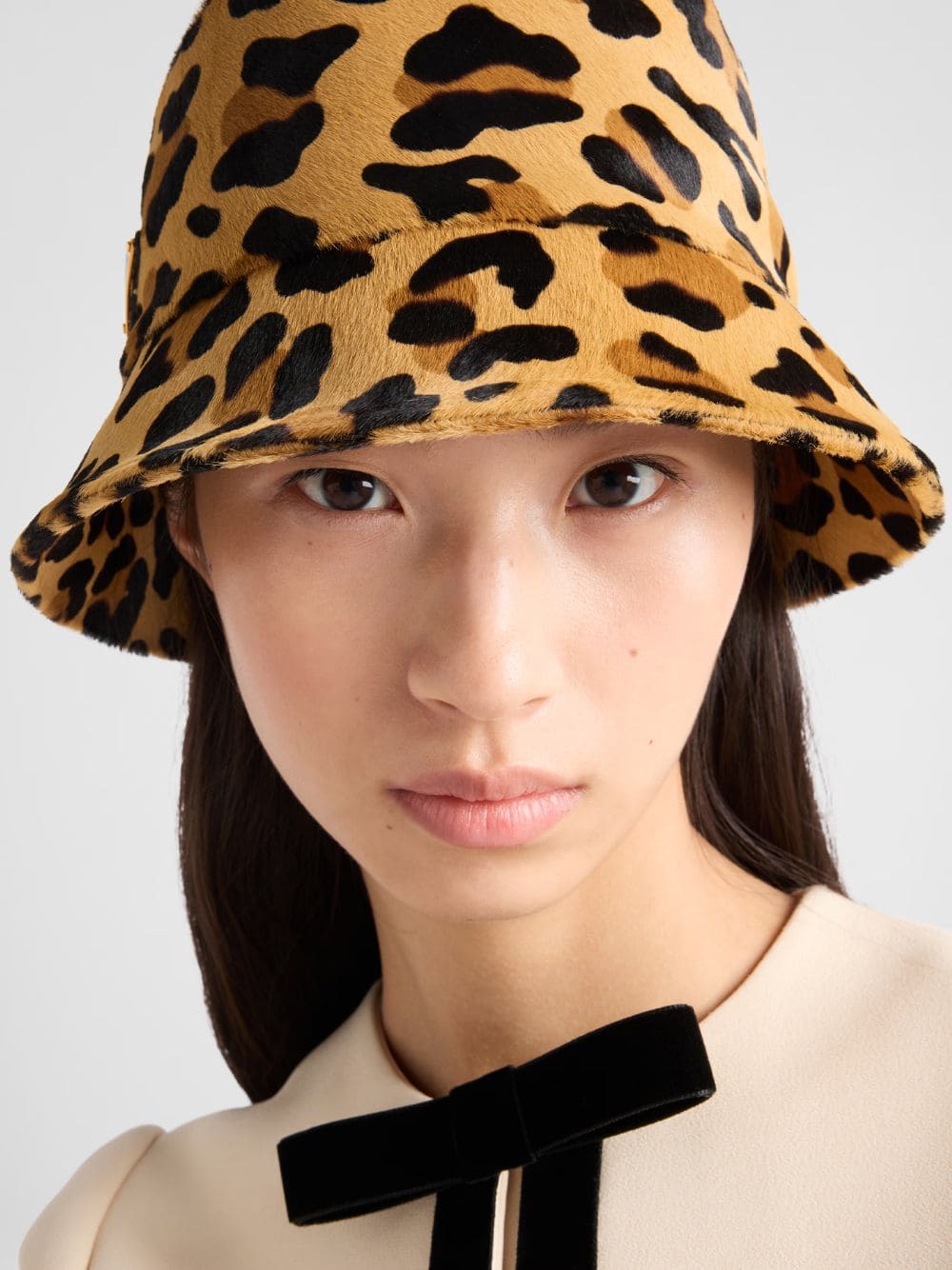 Honey Printed Leather Bucket Hat