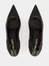 Prada Black Mid-Heel Leather Pumps