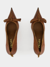 Prada Cocoa Brown Mid-Heel Leather Pumps