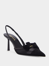 Prada Black Slingback Bow Pumps