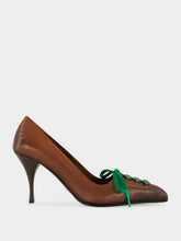 Prada Cocoa Brown Antiqued Leather Pumps