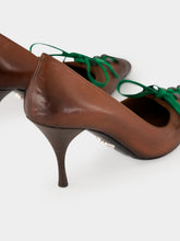 Prada Cocoa Brown Antiqued Leather Pumps