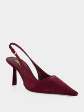 Prada Bordeaux Suede Slingback Pumps