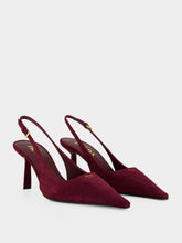 Prada Bordeaux Suede Slingback Pumps