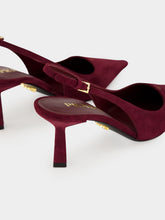 Prada Bordeaux Suede Slingback Pumps