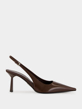 Prada Brown Brushed Leather Slingback Pumps