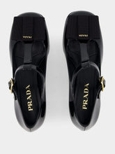 Prada Black Patent Leather Mid-Heel Pumps