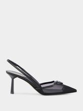Prada Black Nylon Slingback Pumps