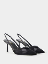 Prada Black Nylon Slingback Pumps
