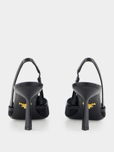 Prada Black Nylon Slingback Pumps