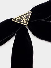 Prada Black Velvet Hair Clip
