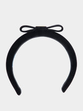 Prada Black Velvet Headband with Bow