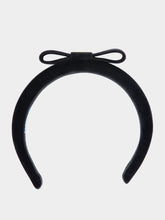 Prada Black Velvet Headband with Bow