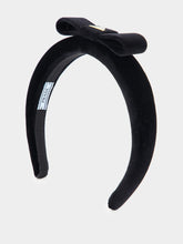 Prada Black Velvet Headband with Bow